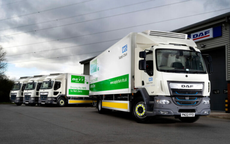 Eight fully electric trucks take to the road delivering to the NHS