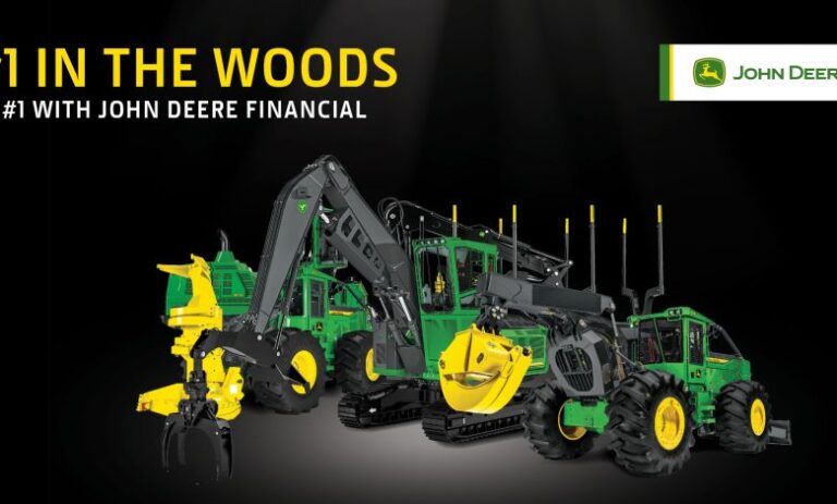 FINANCE NOW AVAILABLE FOR ALL JOHN DEERE FORESTRY EQUIPMENT