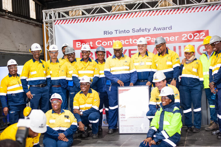 Ubunye Mining Services crowned global Rio Tinto Contractor of the Year