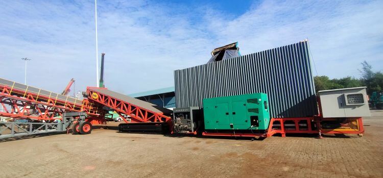 Port Bulk Material Handling Solution: Truck Unloader Combined with Mobile Ship Loader